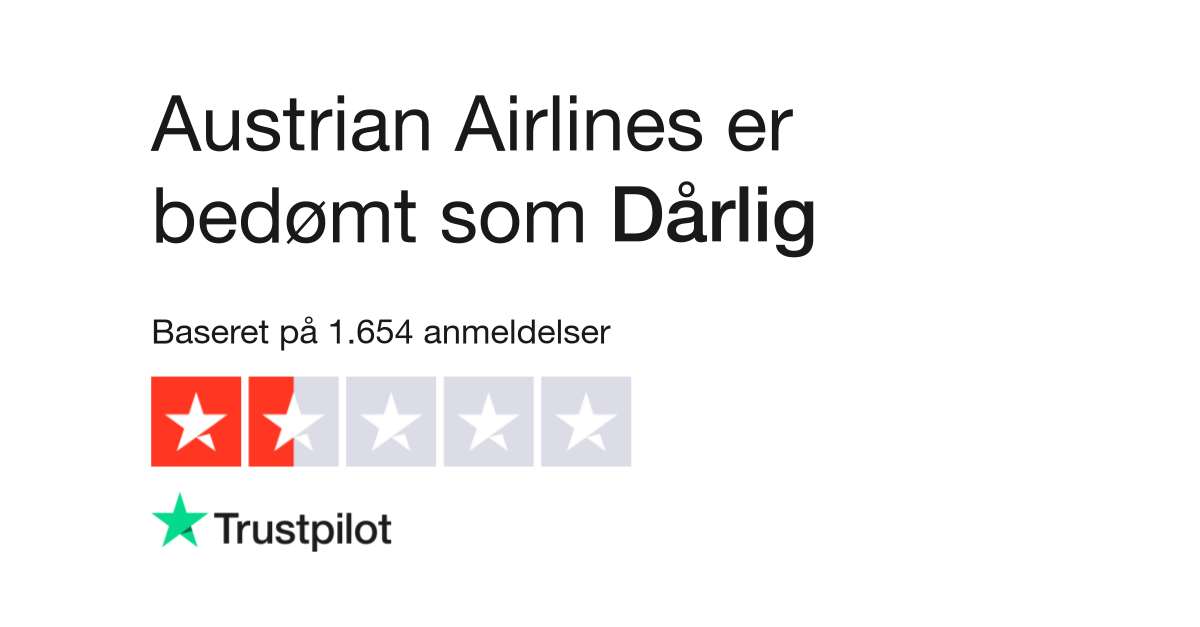 Anmeldelser af Austrian Airlines | Læs kundernes www.austrian .com