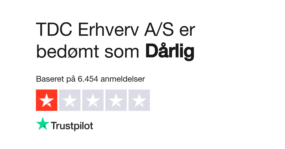 Anmeldelser af TDC Erhverv A/S | Læs anmeldelser af | af 305