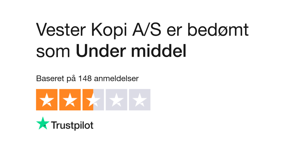 Pick up blade Søjle mel Anmeldelser af Vester Kopi A/S | Læs kundernes anmeldelser af  www.vesterkopi.dk | 3 af 7