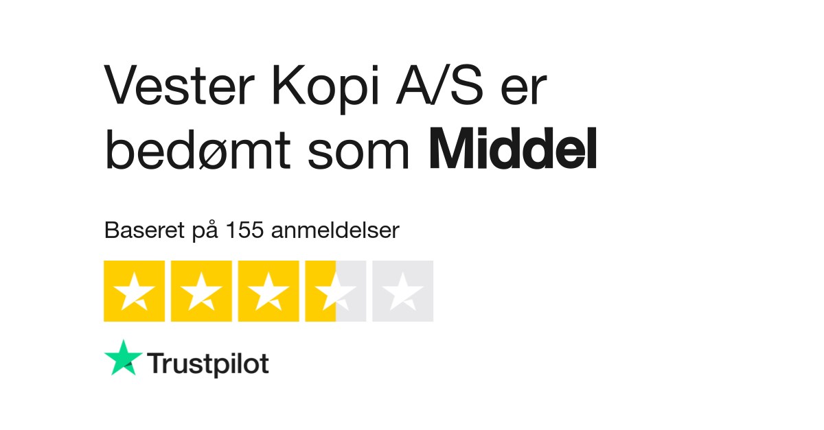 Pick up blade Søjle mel Anmeldelser af Vester Kopi A/S | Læs kundernes anmeldelser af  www.vesterkopi.dk | 3 af 7