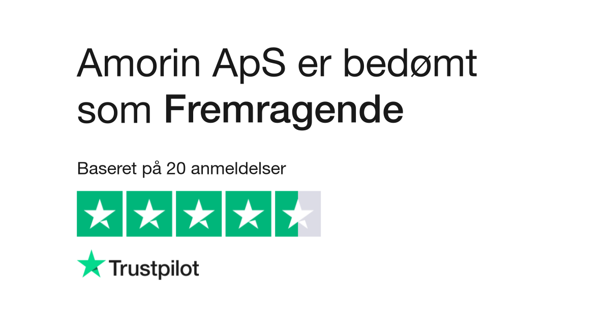 Anmeldelser af Amorin ApS Læs kundernes anmeldelser af www.amorin.dk