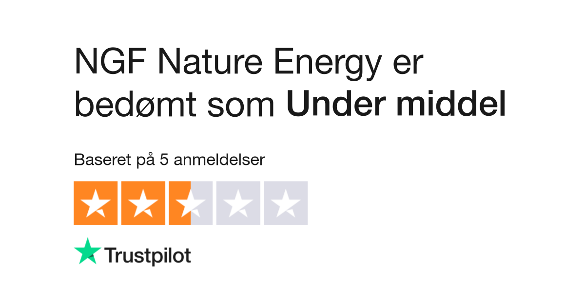 Aktiver Brace Sobriquette Anmeldelser af NGF Nature Energy | Læs kundernes anmeldelser af www.ngf.dk