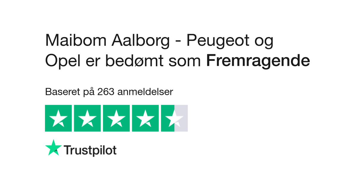 Anmeldelser af Maibom Aalborg - Peugeot og Opel | Læs kundernes af www.maibom.dk