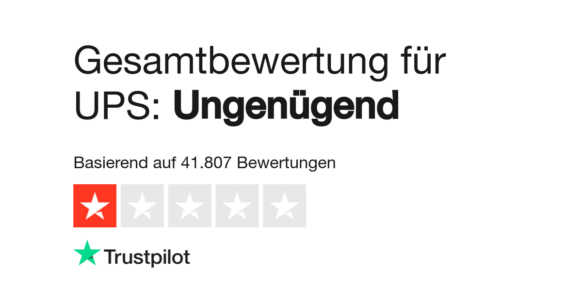 Bewertungen zu UPS | Lesen Sie Kundenbewertungen zu www ...