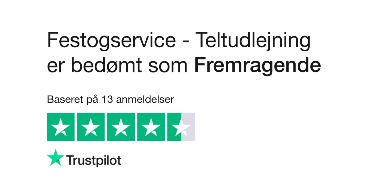 Anmeldelser af Festogservice Teltudlejning | Læs kundernes anmeldelser af www.festogservice.dk