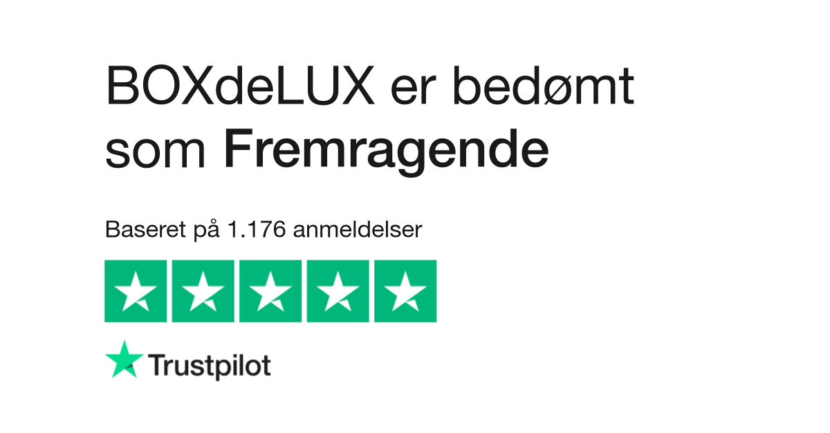 Anmeldelser BOXdeLUX | Læs kundernes anmeldelser www.boxdelux.dk | 3 58