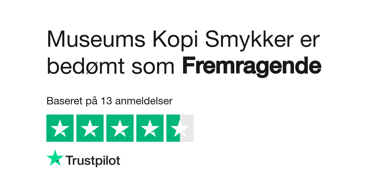 Anmeldelser af Museums Smykker Læs kundernes anmeldelser af