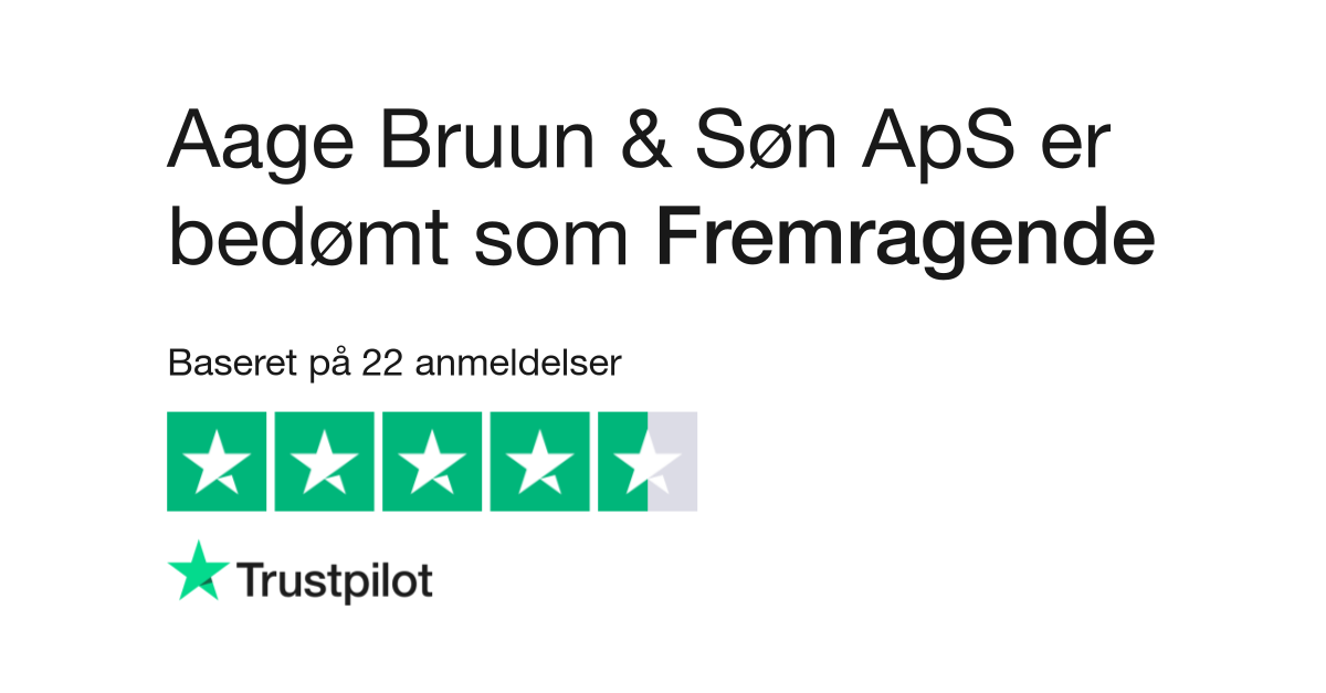 forår kvalitet dræbe Anmeldelser af Aage Bruun & Søn ApS | Læs kundernes anmeldelser af www.aabs .dk