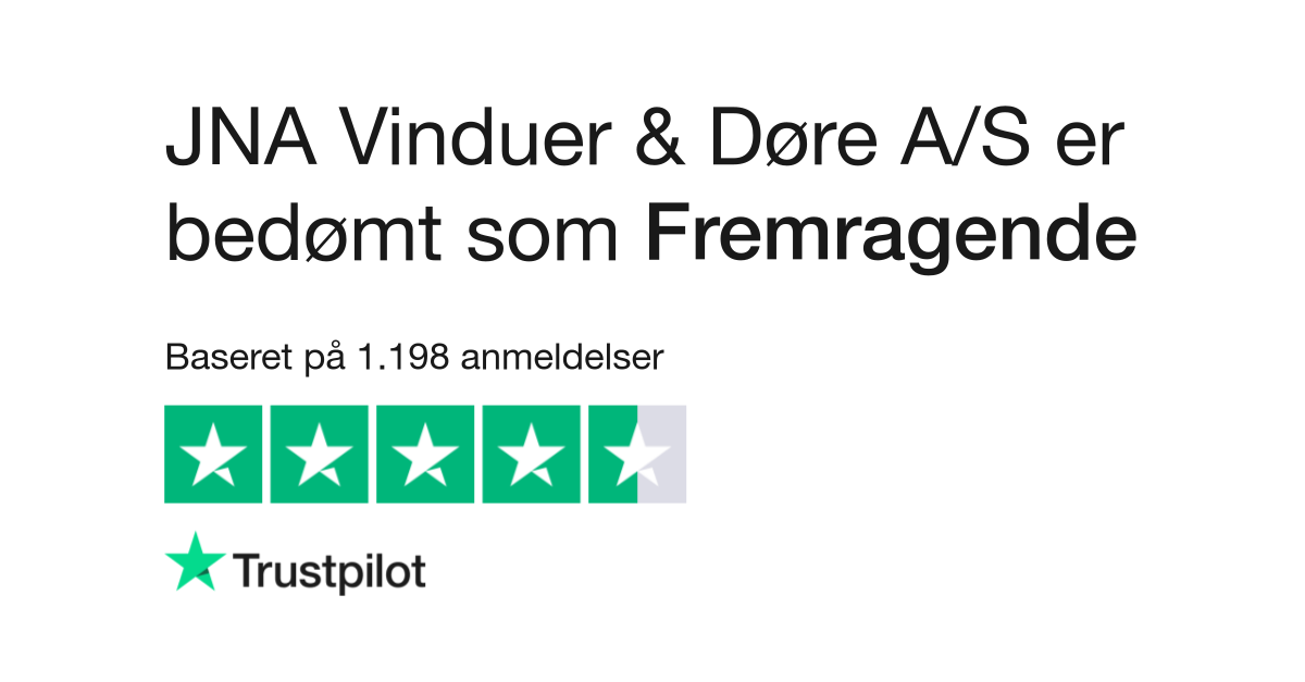 af Vinduer & Døre | Læs kundernes anmeldelser af www.jna.dk