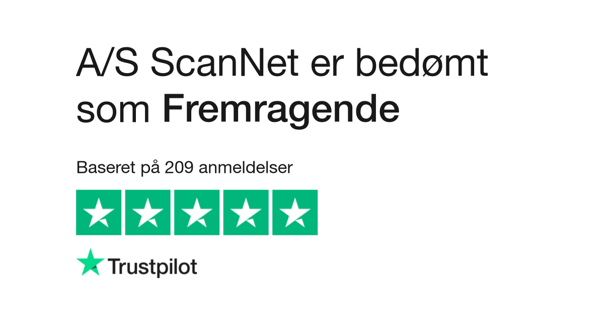 Anmeldelser af A/S ScanNet | Læs kundernes anmeldelser af www.scannet.dk | 5 af