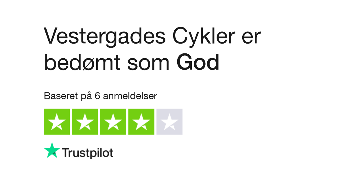 Anmeldelser af Cykler Læs kundernes anmeldelser www.vestergadescykler.dk