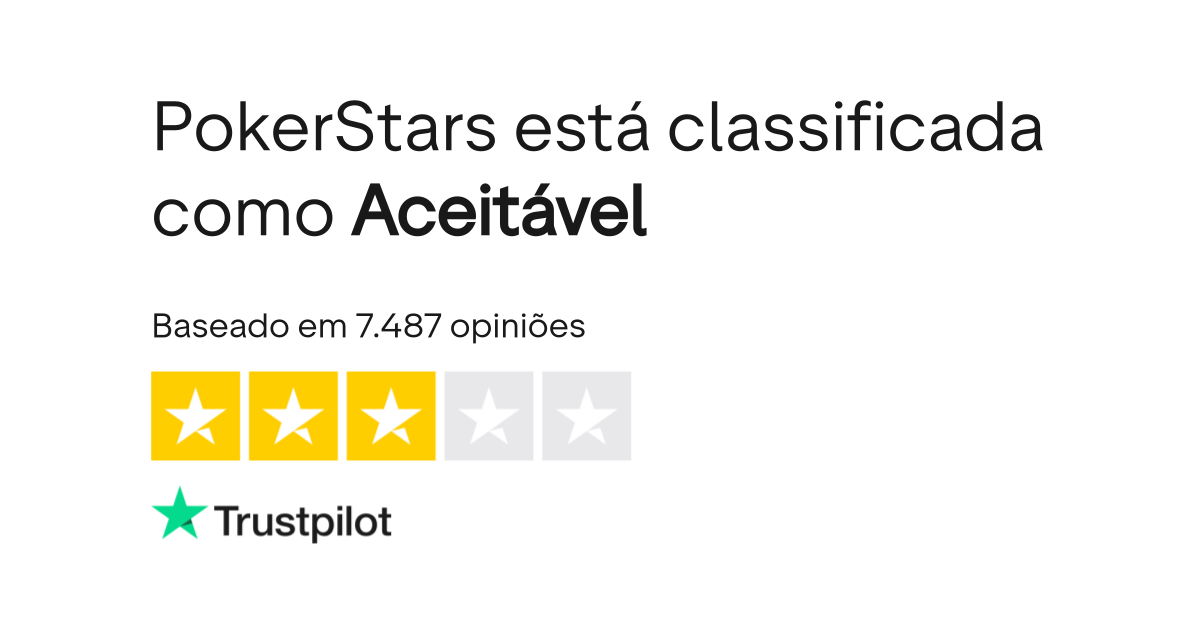 Calificación de Trustpilot para PokerStars