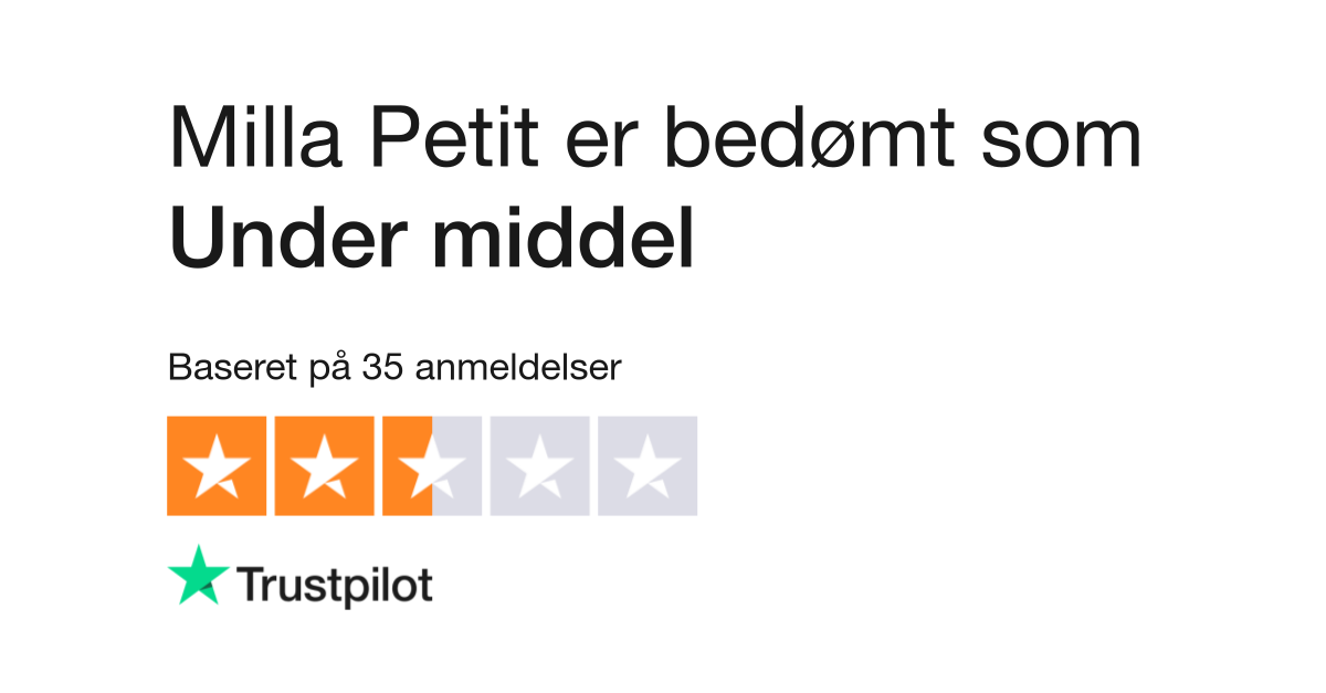 Anmeldelser af Petit | Læs kundernes anmeldelser www.milla-petit.dk