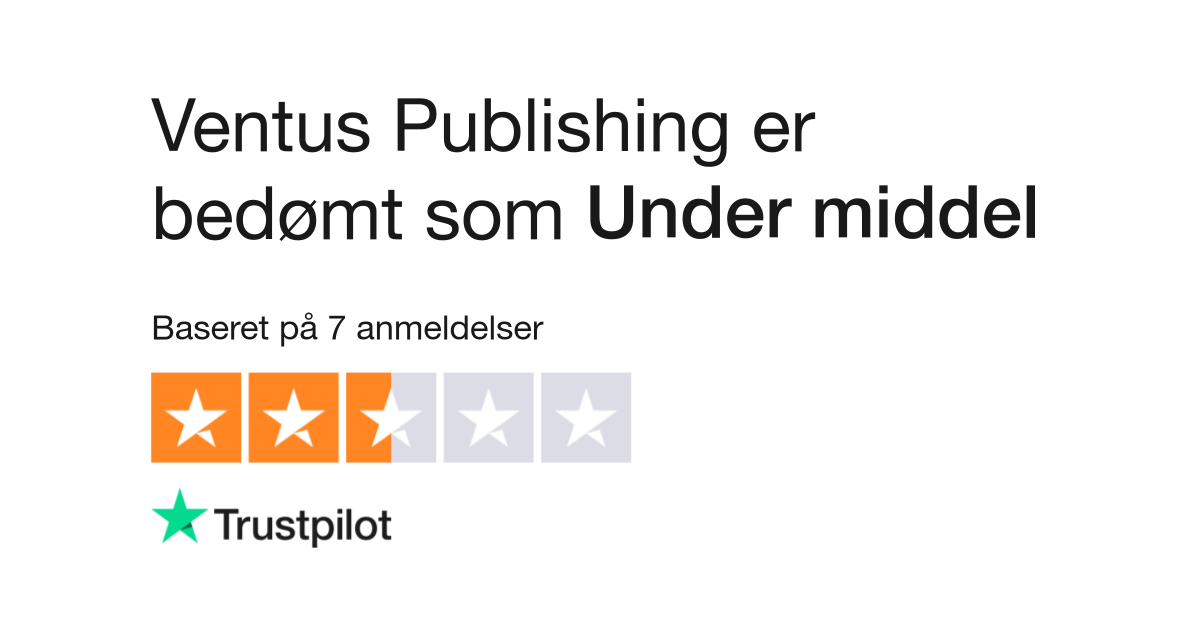 Anmeldelser Ventus Publishing | Læs kundernes anmeldelser .dk
