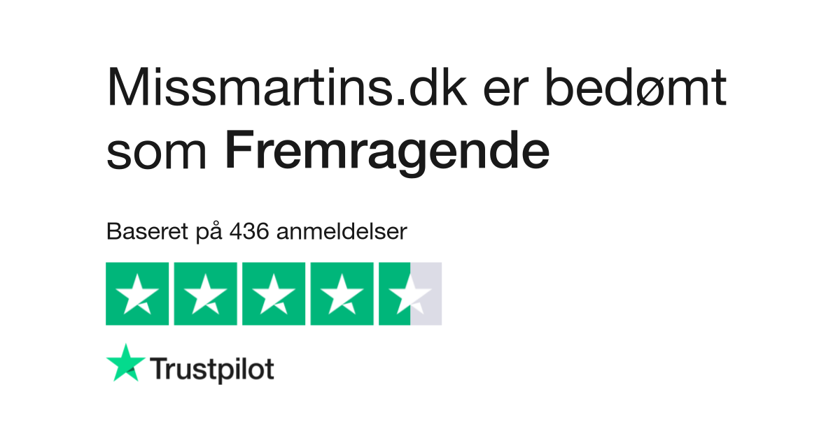 Rastløs skrå direkte Anmeldelser af Missmartins.dk | Læs kundernes anmeldelser af  www.missmartins.dk