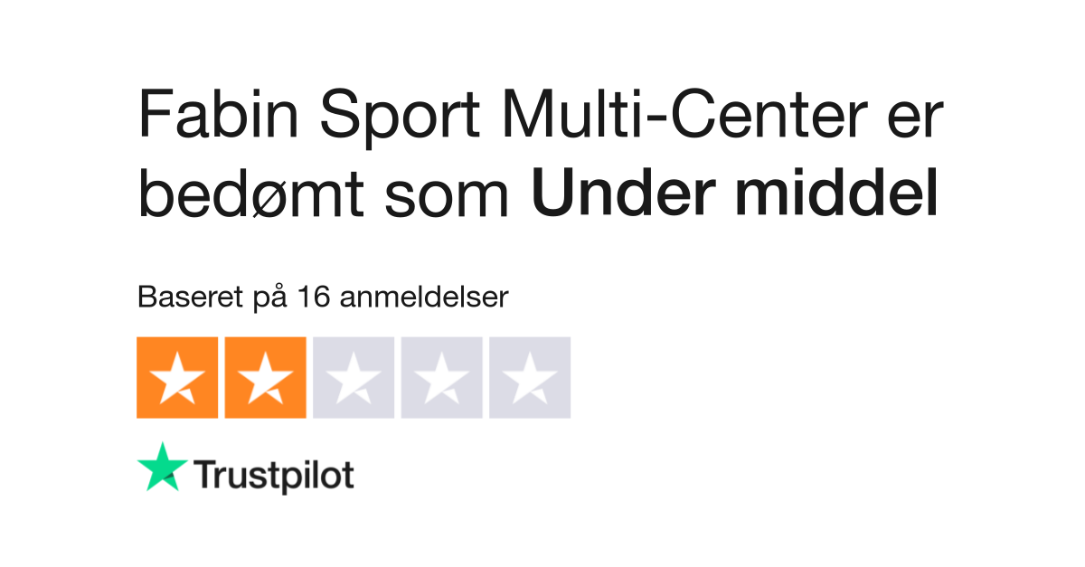 Anmeldelser af Fabin Sport Multi-Center | kundernes anmeldelser af www. fabin.dk