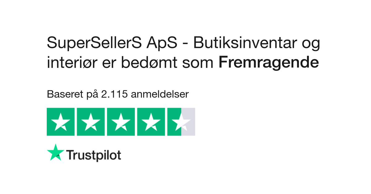 Anmeldelser af SuperSellerS ApS - og interiør | Læs anmeldelser af www.supersellers.dk | 76 af 87
