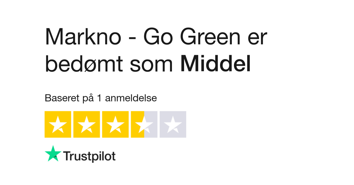 Anmeldelser - Go Green Læs kundernes anmeldelser af www.markno .dk