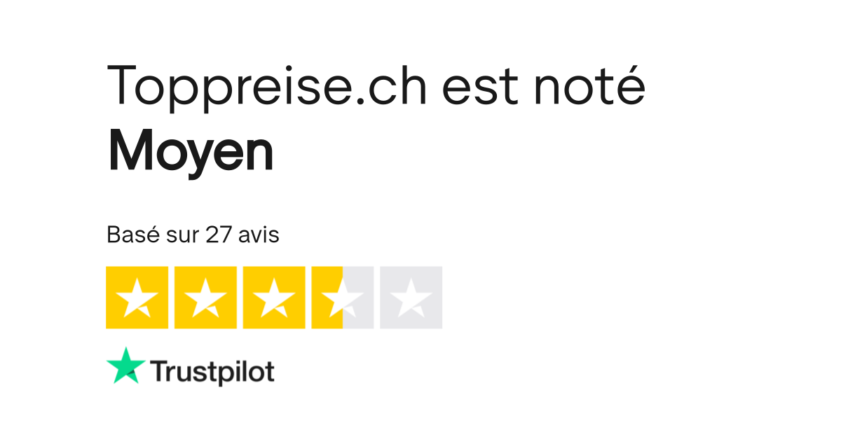 Avis de Toppreise.ch | Lisez les avis marchands de www.toppreise.ch
