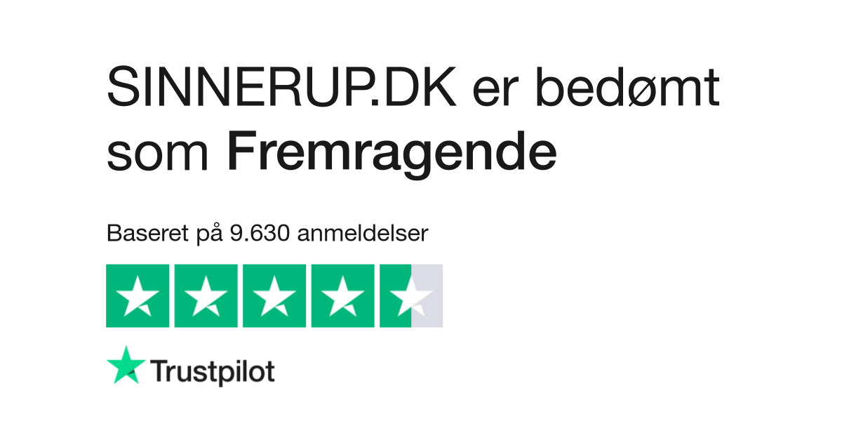 Anmeldelser af SINNERUP.DK | Læs kundernes anmeldelser af