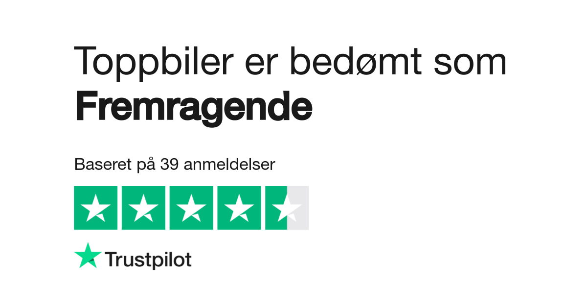 Anmeldelser Toppbiler Læs anmeldelser af www.toppbiler.dk