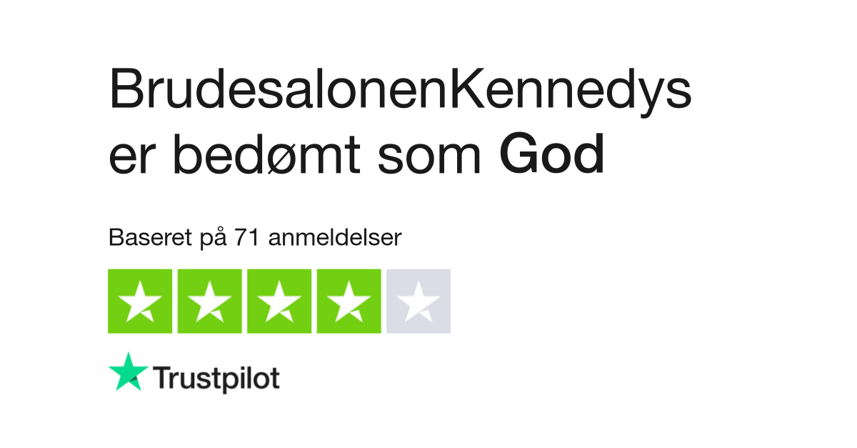 Anmeldelser BrudesalonenKennedys | Læs anmeldelser af www.kennedys.dk