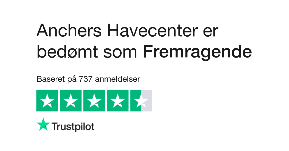 med sig Inspektør Dyster Anmeldelser af Anchers Havecenter | Læs kundernes anmeldelser af www.anchers.dk  | 4 af 28