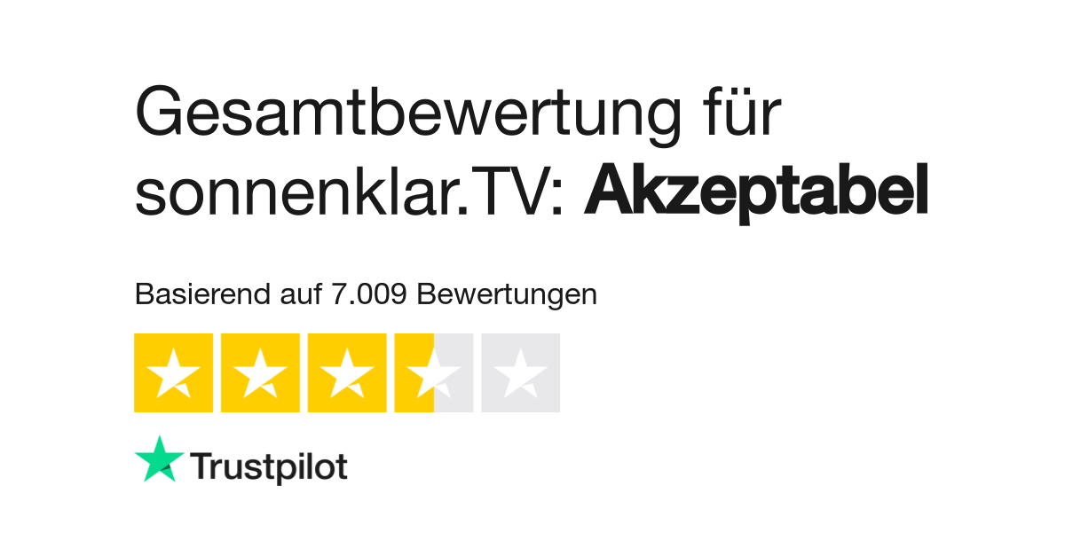 Bewertungen Zu Sonnenklartv Lesen Sie Kundenbewertungen