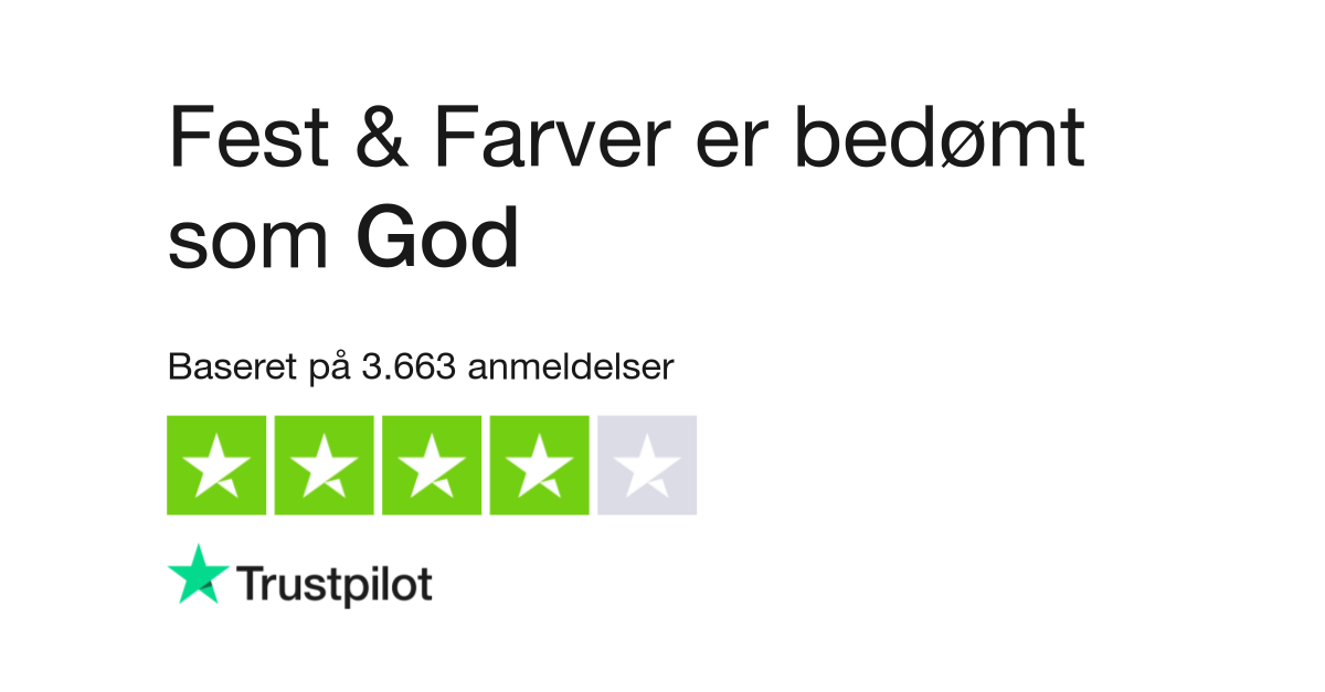 abort Forfatter kompression Anmeldelser af Fest & Farver | Læs kundernes anmeldelser af  www.festogfarver.dk