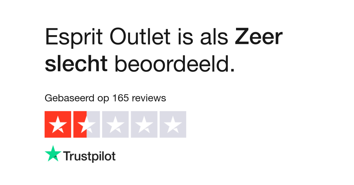 onderdak plaats Incarijk Esprit Outlet reviews | Bekijk consumentenreviews over www.esprit.nl