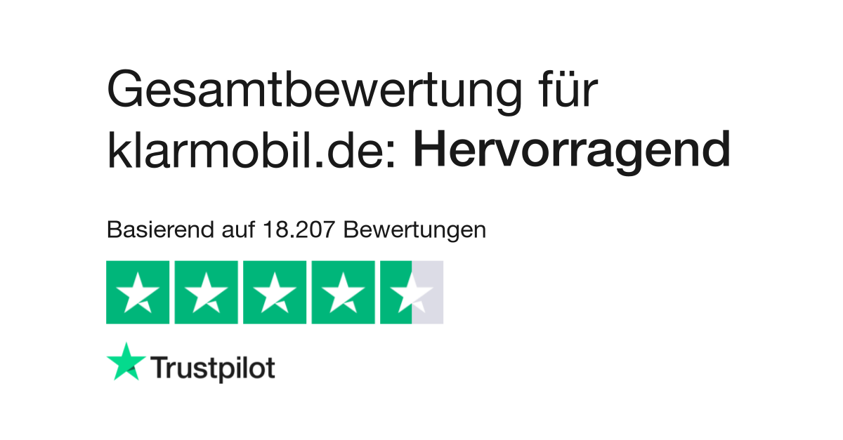 Bewertungen zu klarmobil.de | Lesen Sie Kundenbewertungen zu 4 | von www.klarmobil.de 766