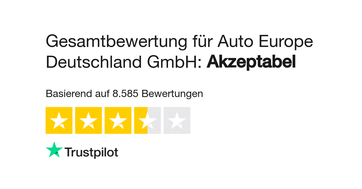 Bewertungen Zu Auto Europe Deutschland Gmbh Lesen Sie Kundenbewertungen Zu Autoeurope De