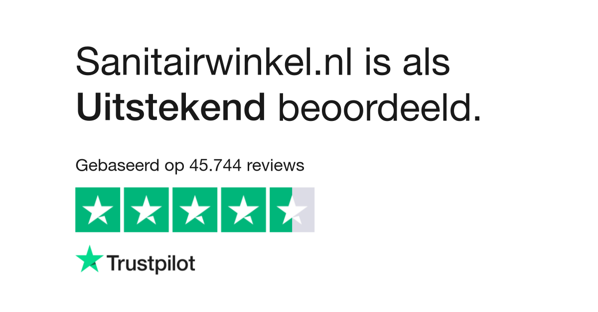 Facet attribuut Vijfde Sanitairwinkel.nl reviews | Bekijk consumentenreviews over www. sanitairwinkel.nl