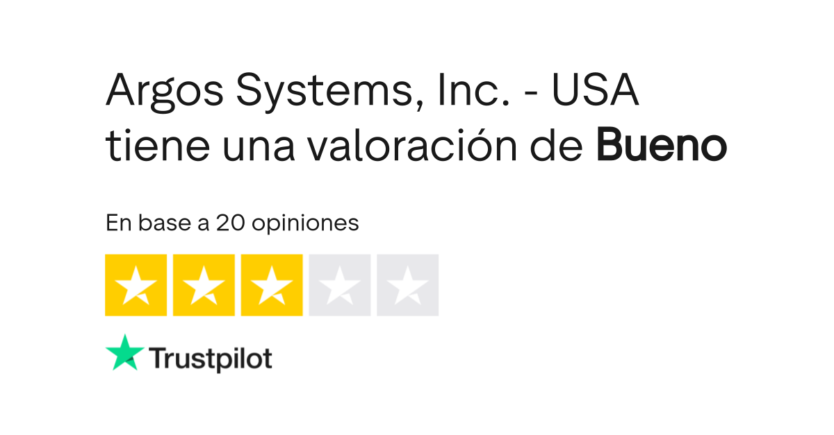 Opiniones sobre Argos Systems, Inc. USA Lee las opiniones sobre el