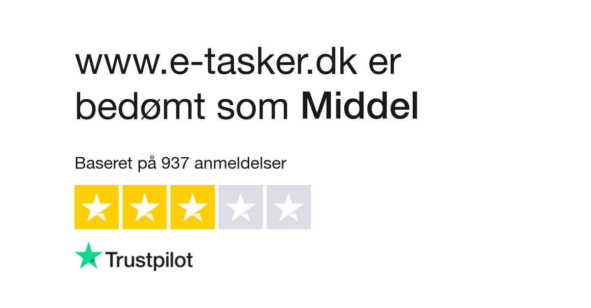 Faderlig frivillig forsendelse Anmeldelser af www.e-tasker.dk | Læs kundernes anmeldelser af  www.e-tasker.dk