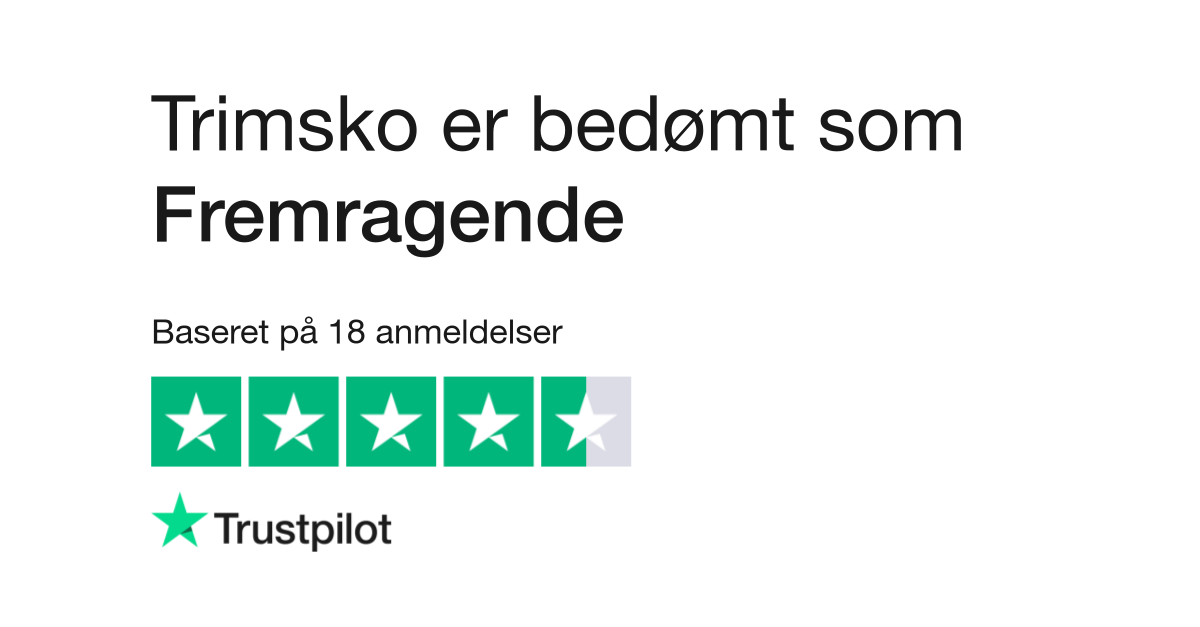 Anmeldelser af Trimsko | kundernes anmeldelser af www.trimsko.dk