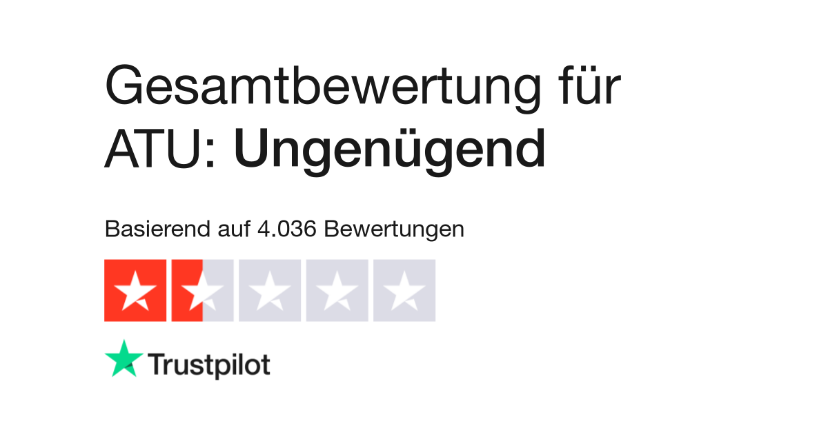 Bewertungen zu ATU  Lesen Sie Kundenbewertungen zu www.atu.de