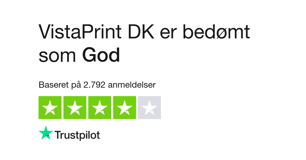 af VistaPrint DK | Læs kundernes anmeldelser af www.vistaprint .dk