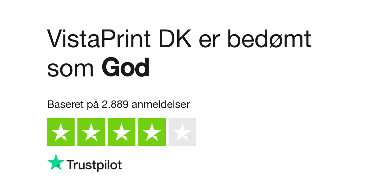 af VistaPrint DK | Læs kundernes anmeldelser af www.vistaprint .dk