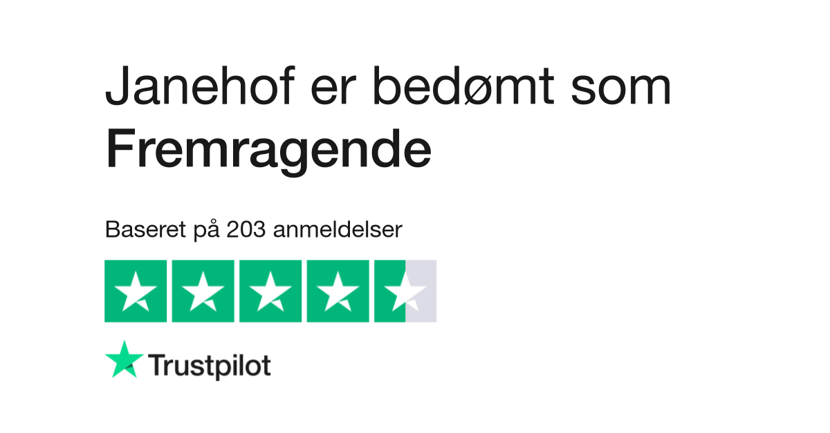 Anmeldelser Janehof | Læs kundernes www.janehof.dk
