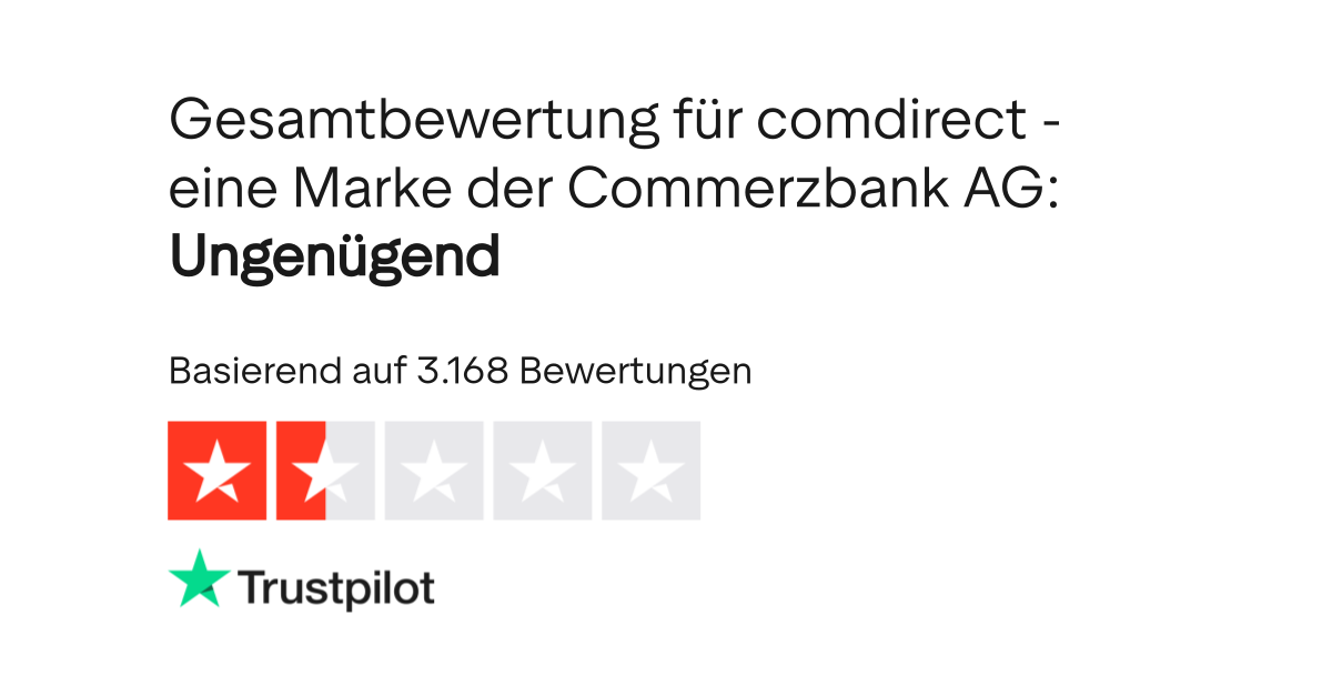 Bewertungen Zu Comdirect Eine Marke Der Commerzbank Ag Lesen Sie Kundenbewertungen Zu Www Comdirect De