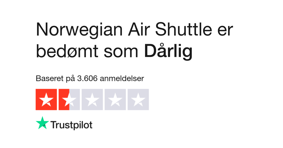 Anmeldelser af Air Shuttle | Læs kundernes anmeldelser www. norwegian.com | 4 af 76