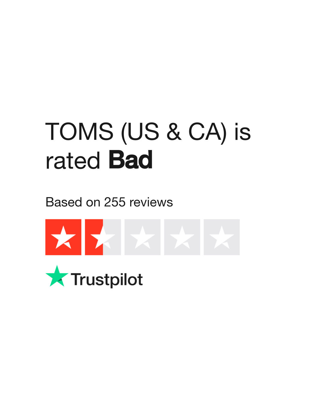 TOMS US CA Reviews Read Customer Service Reviews of www.toms