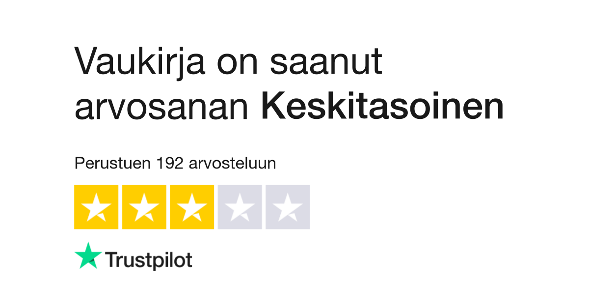Arvostelut Vaukirja | Lue asiakkaiden arvosteluja yrityksestä  .fi