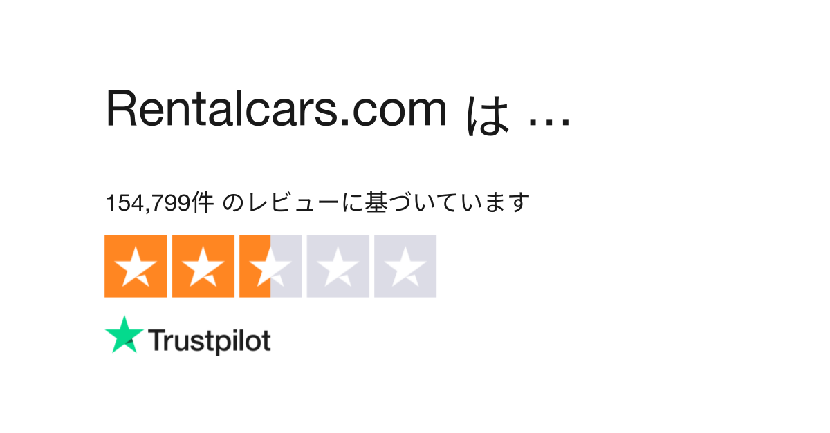 Rentalcars Com のレビュー Www Rentalcars Com についてカスタマーサービスのレビューをご覧ください