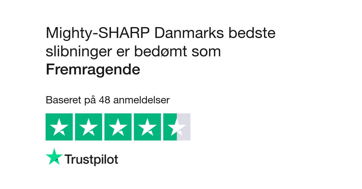 Multiplikation Forbløffe prøve Anmeldelser af Mighty-SHARP Danmarks bedste slibninger | Læs kundernes  anmeldelser af mighty-sharp.com | 2 af 3