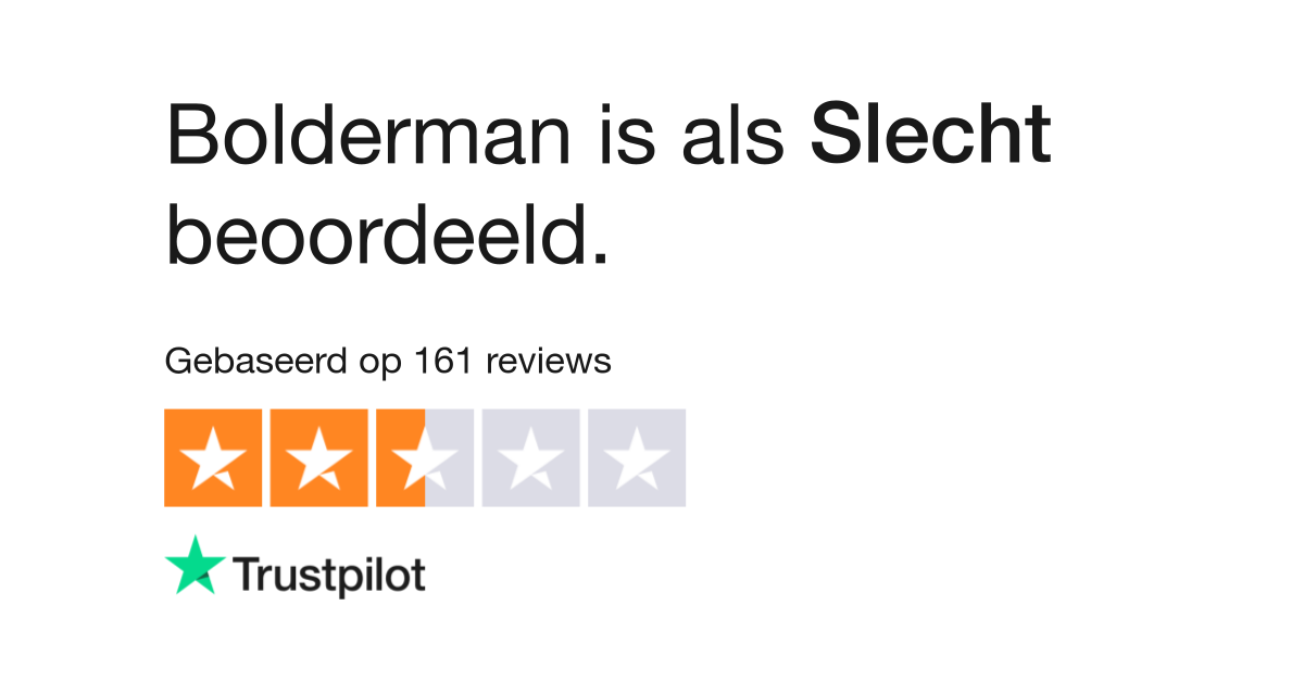 Bolderman Reviews | Bekijk Consumentenreviews Over Bolderman.Nl