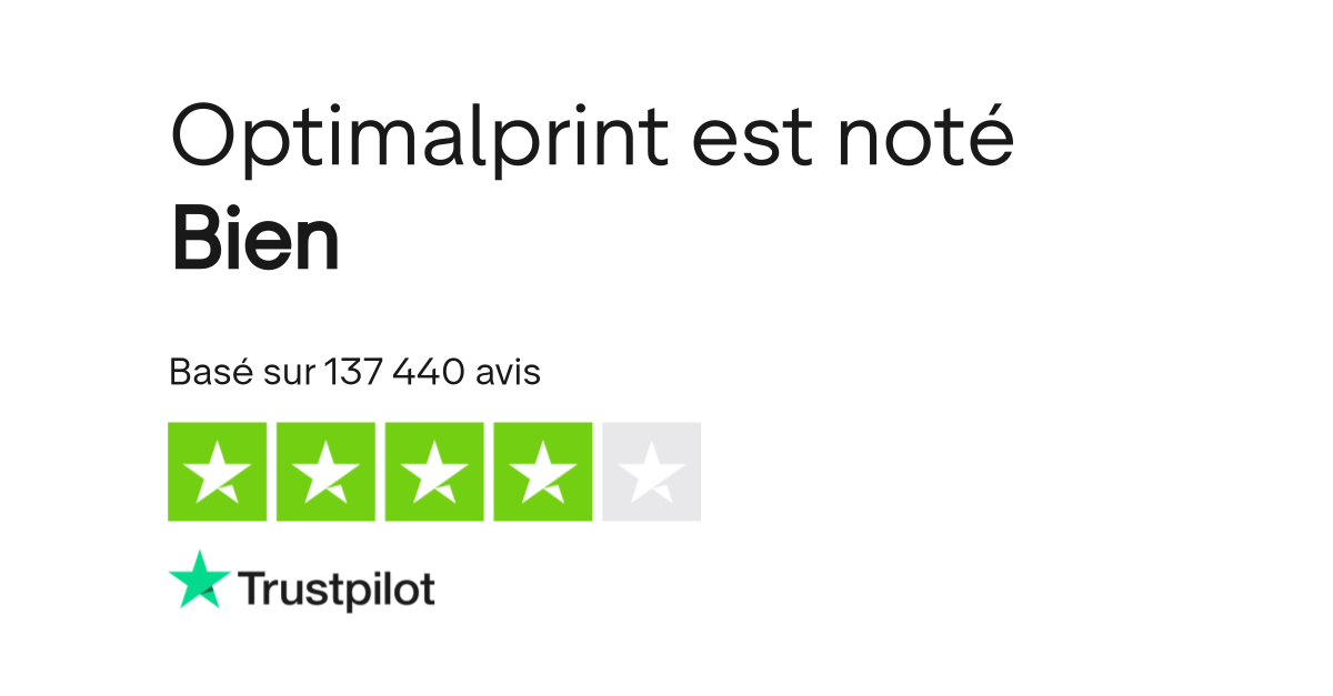 Avis de Optimalprint Lisez les avis marchands de