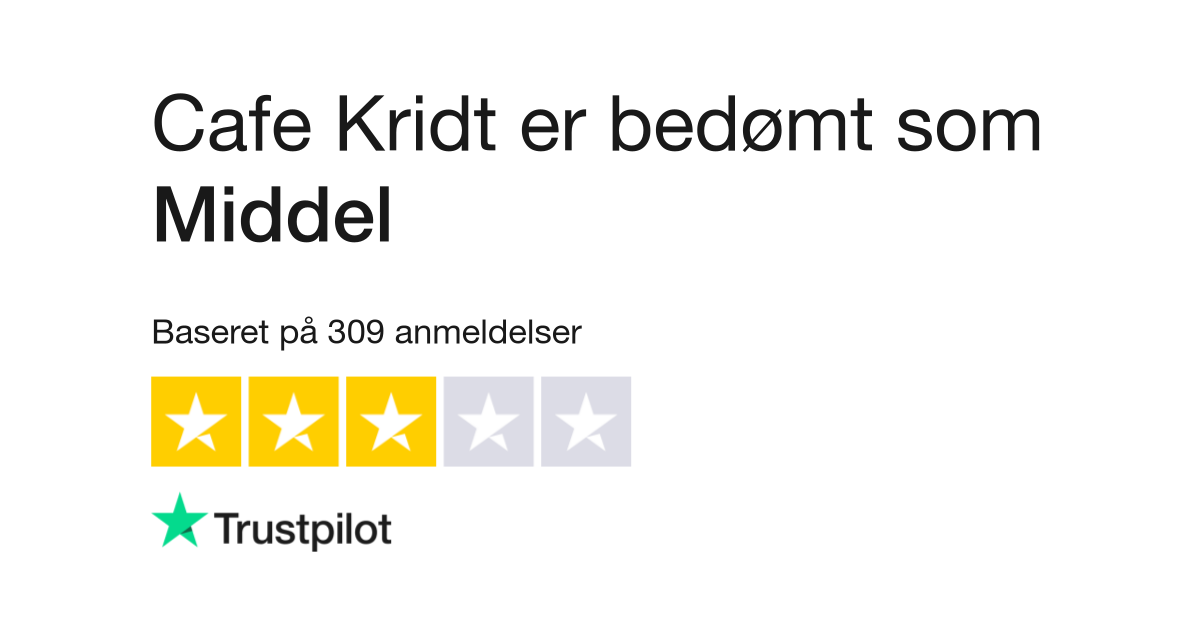 Anmeldelser af Cafe Kridt | kundernes anmeldelser af cafekridt.dk