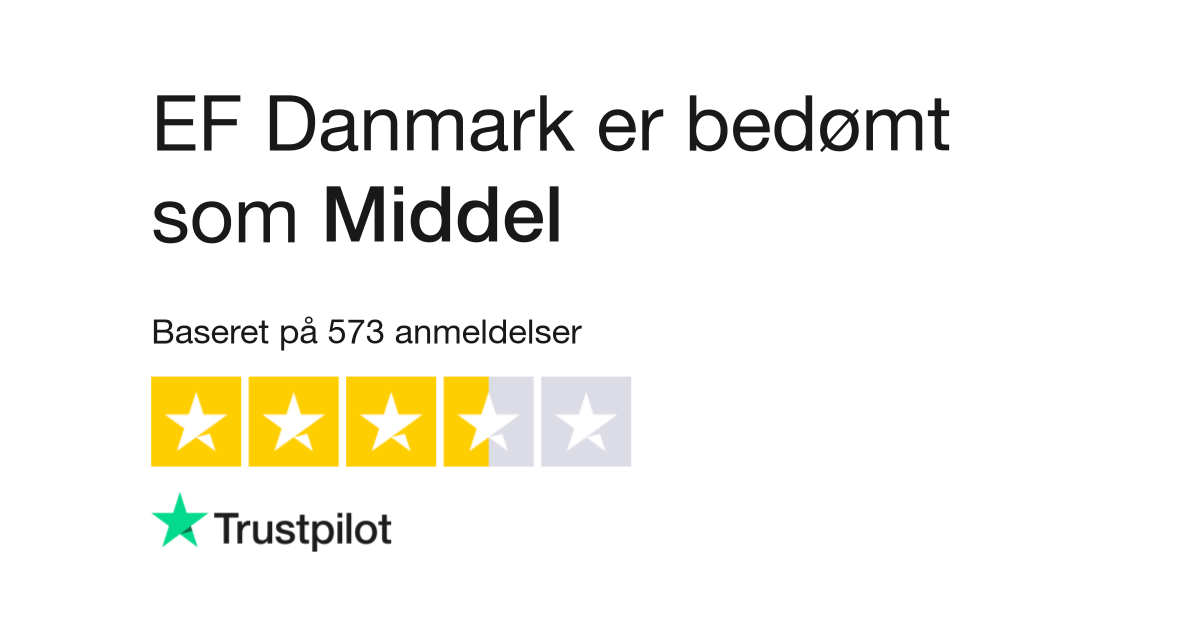 Anmeldelser af EF | Læs kundernes anmeldelser ef-danmark.dk | af 24